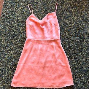 Sunday Best Tangerine Orange Silky Dress